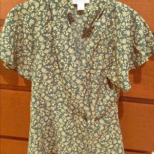 Tie waste kimono sleeve top